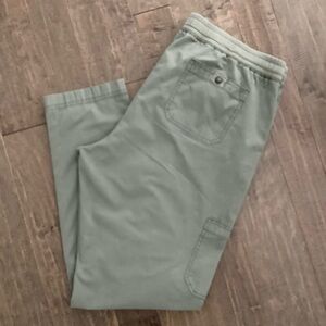 L.L. Bean 505027 Stretch Ripstop Olive Pull On Pants, Size XL Reg